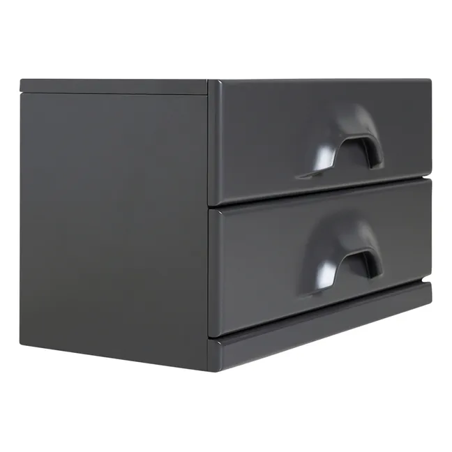 Commode 2 tiroirs | Charbon