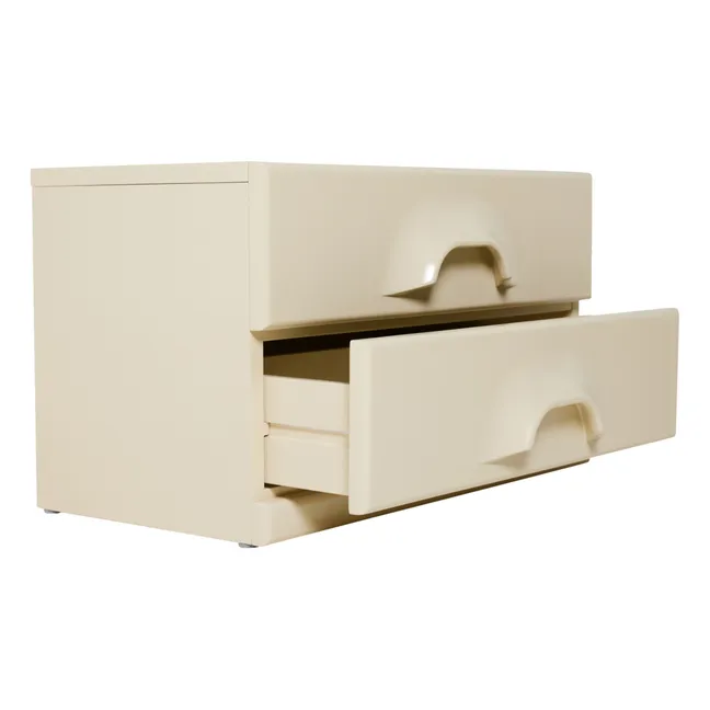 Commode 2 tiroirs | Crème