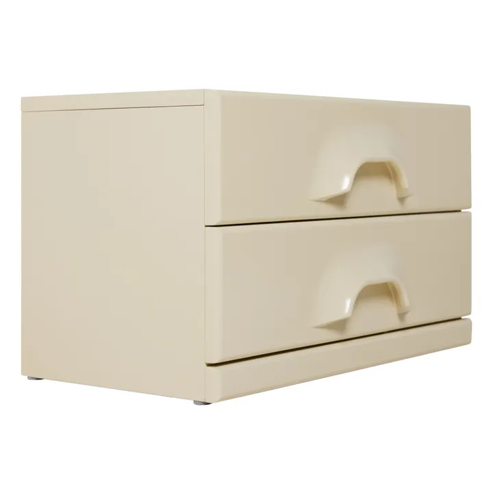 Commode 2 tiroirs | Crème- Image produit n°1