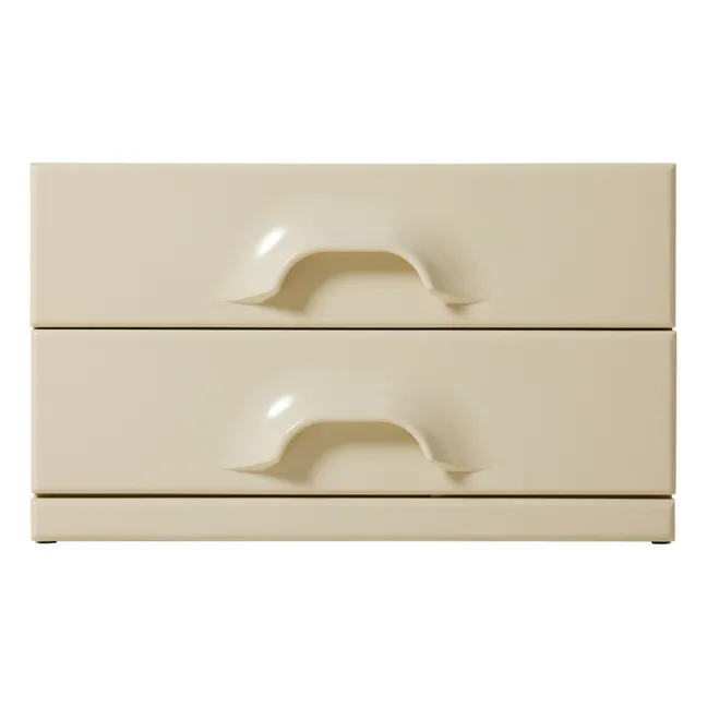 Commode 2 tiroirs | Crème