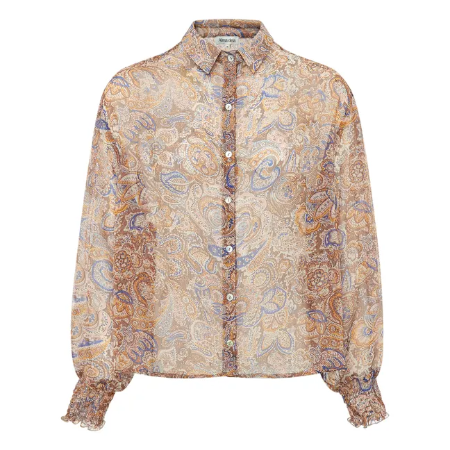 Printed Muslin Shirt | Capuccino