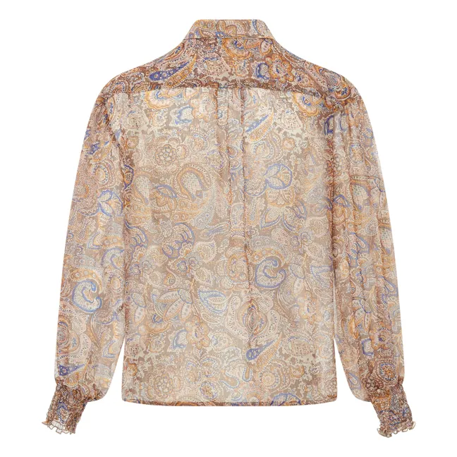 Printed Muslin Shirt | Capuccino