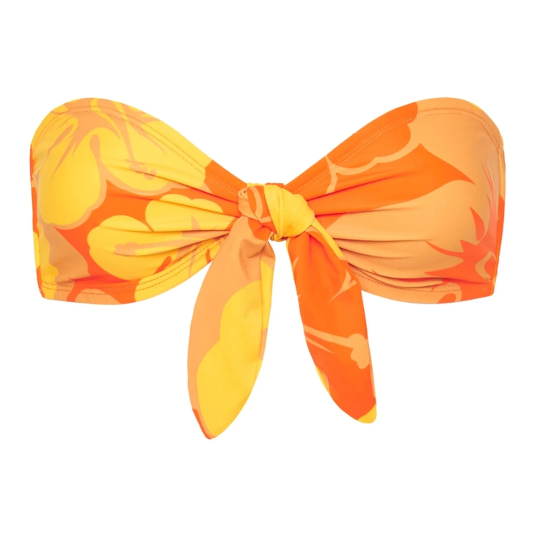 Faithfull The Brand Orange Tropical Bikini Top