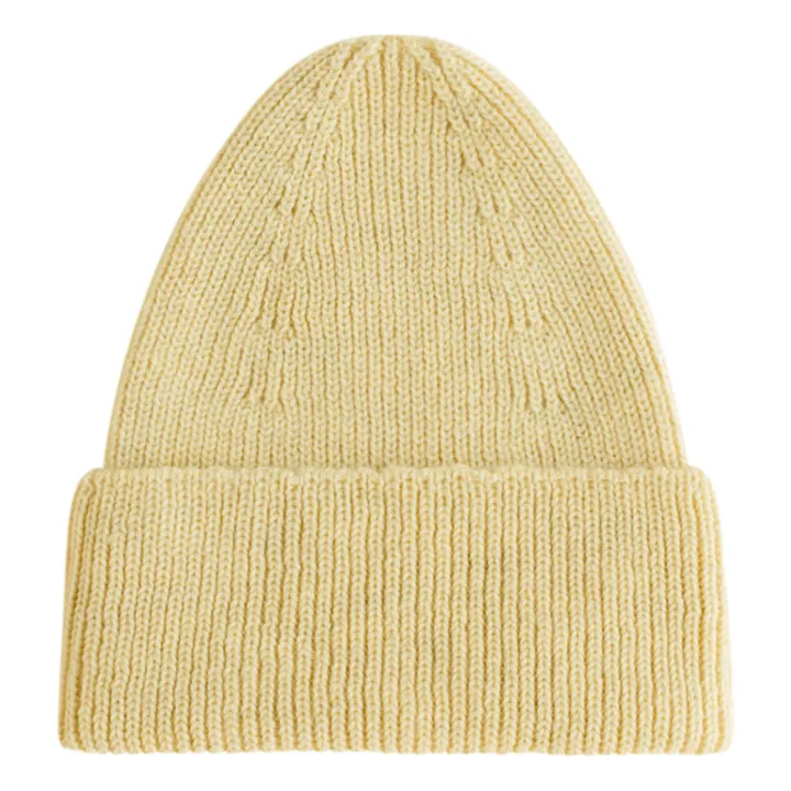 Mütze Merinowolle Fonzie | Blasses Gelb- Produktbild Nr. 0
