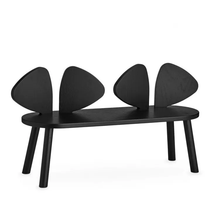 Nofred Black Mouse Bench In Oak