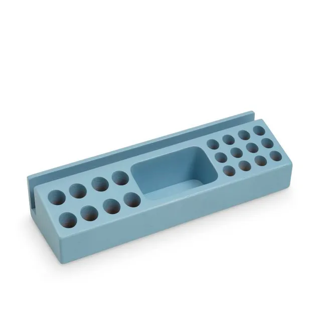 Ash Wood Pencil Holder | Light blue
