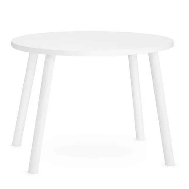 Mouse table in oak | White