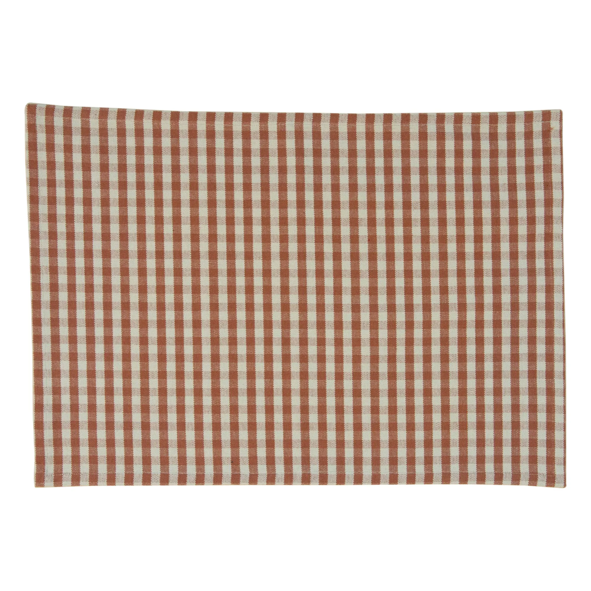 Printed Cotton Place Mat | Brick red- Product image n°0