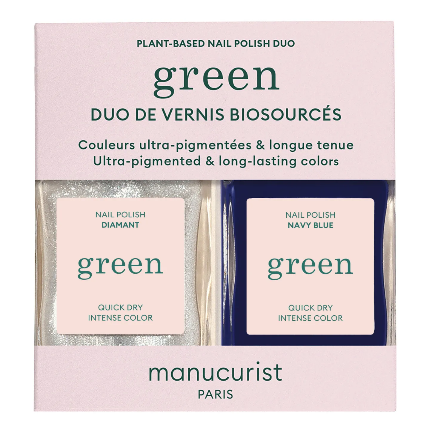Manucurist Diamant Nail Polish Duo Set - Diamond & Navy Blue