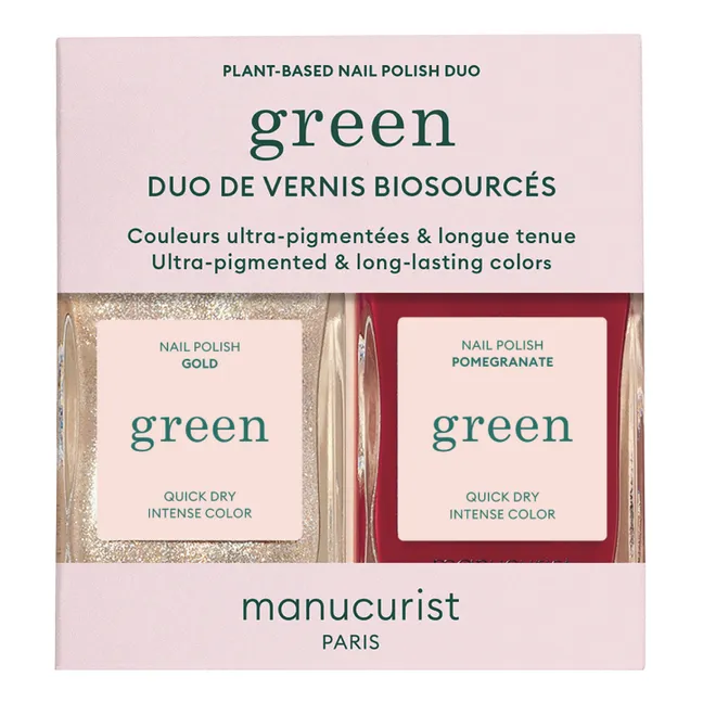 Duo-Nagellack-Set - Pomegranate + Gold