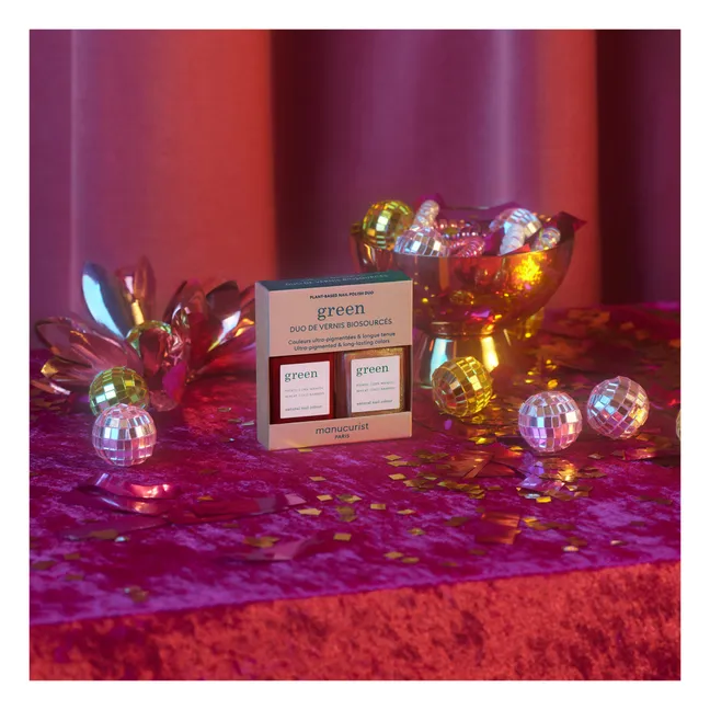 Duo-Nagellack-Set - Pomegranate + Gold