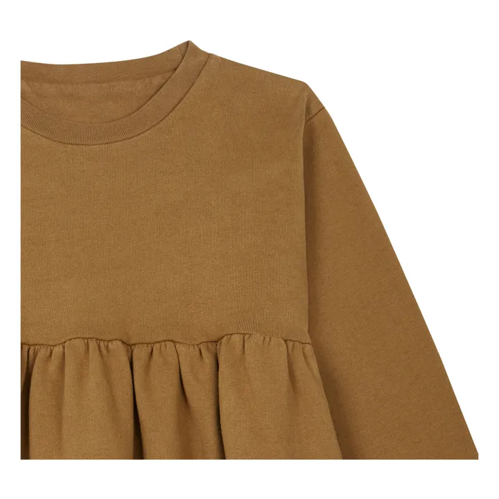 Lobelia Organic Cotton Fleece Dress | Camel- Product image n°6
