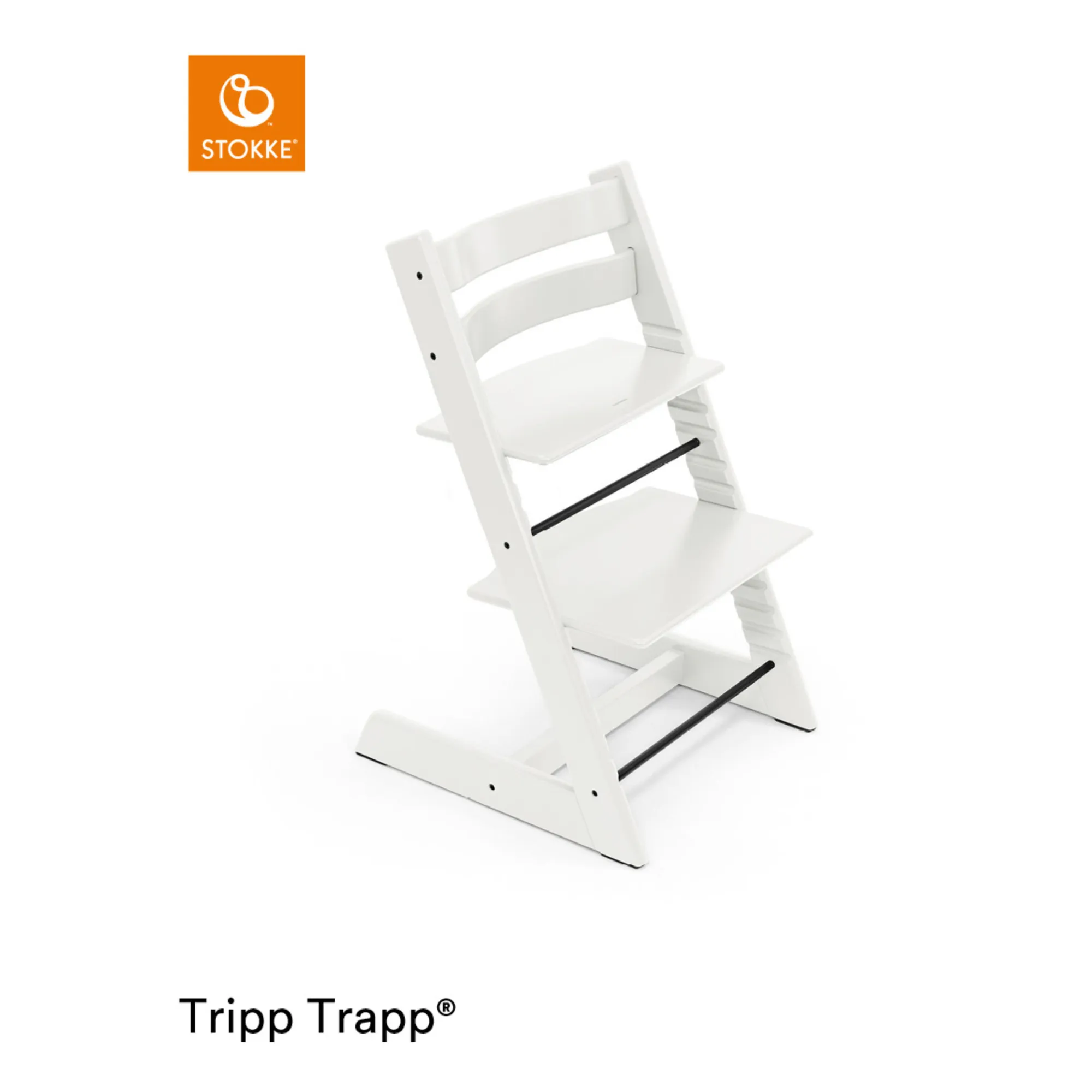 Stokke® White Tripp Trapp® Beech Wood High Chair