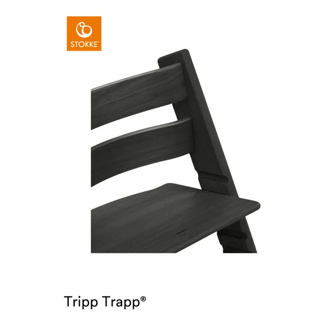 Sedia alta in rovere Tripp Trapp® | Nero