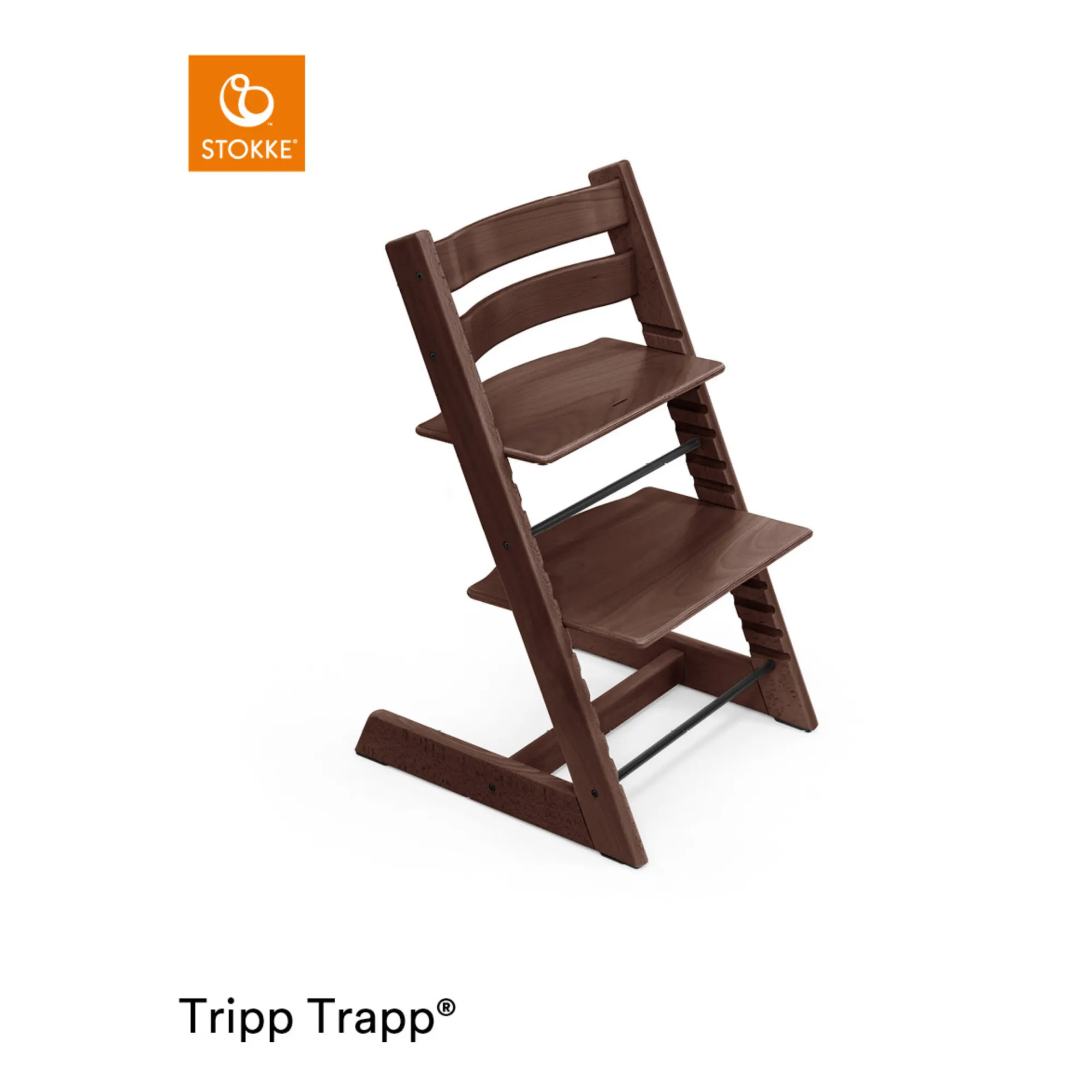 Tripp Trapp® Beech Wood High Chair | Walnut- Product image n°0