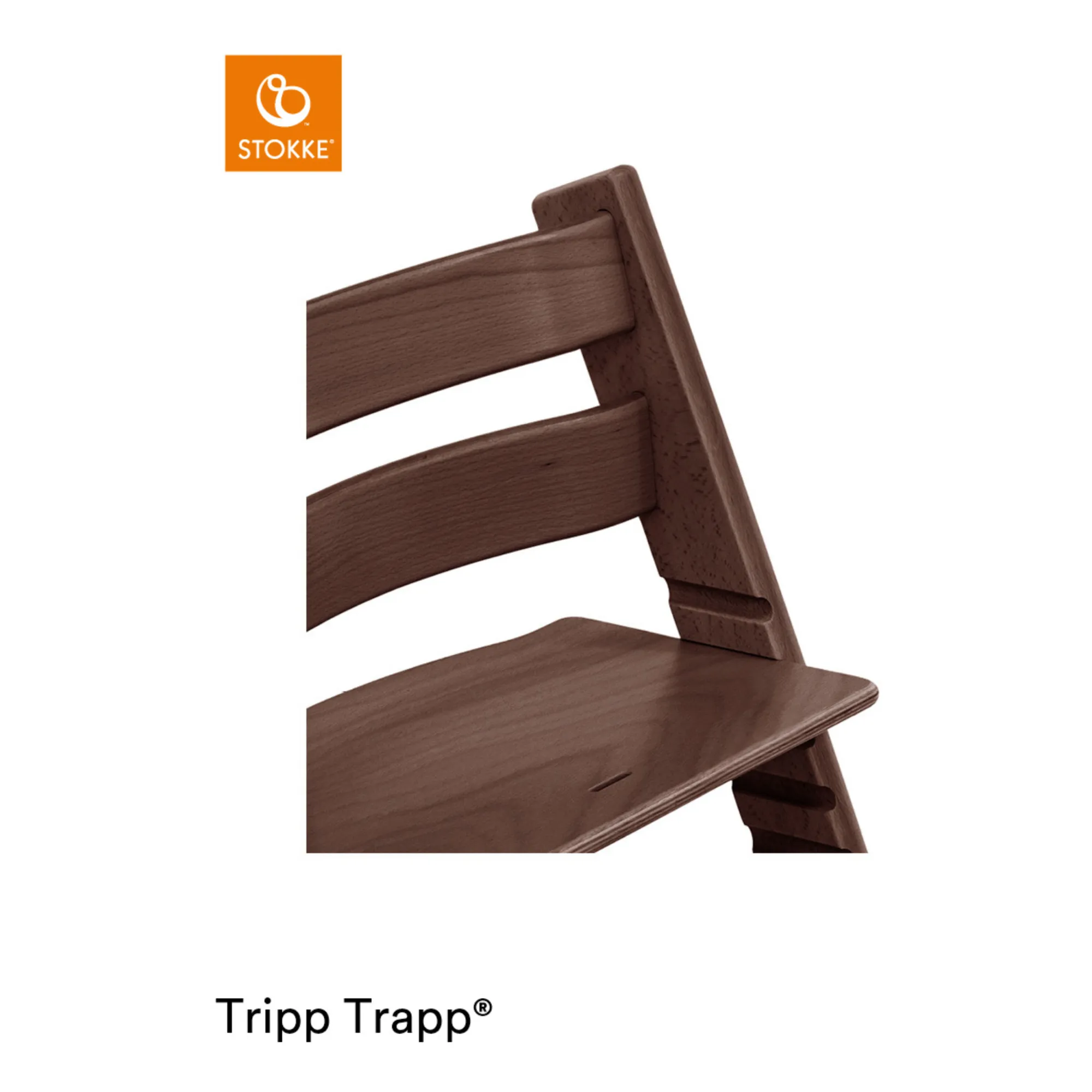 Tripp Trapp® Beech Wood High Chair | Walnut- Product image n°2