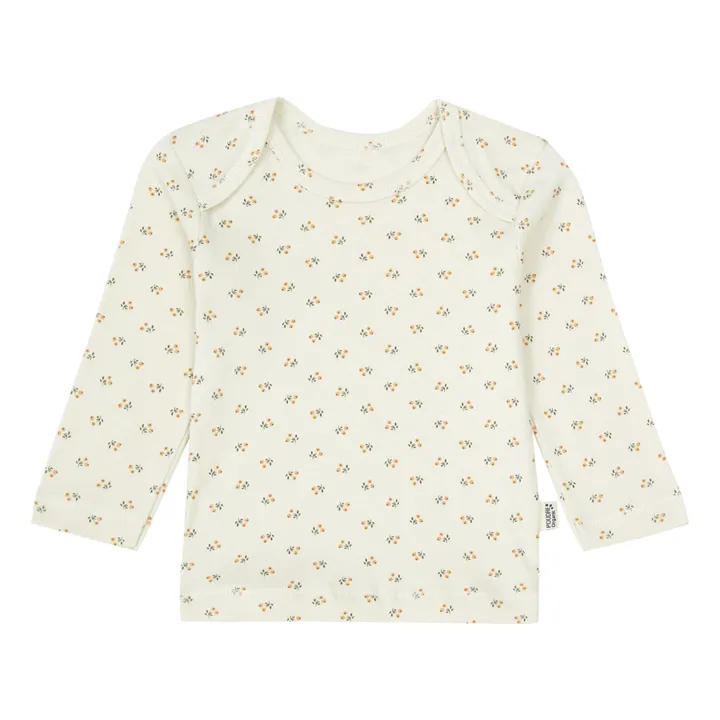 Camiseta de algodón orgánico Flores de Begonia | Camel- Imagen del producto n°0
