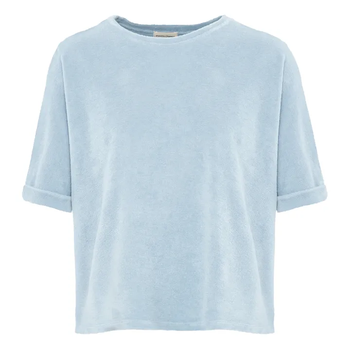 Frottee-T-Shirt Marjolaine - Damenkollektion  | Blau- Produktbild Nr. 0