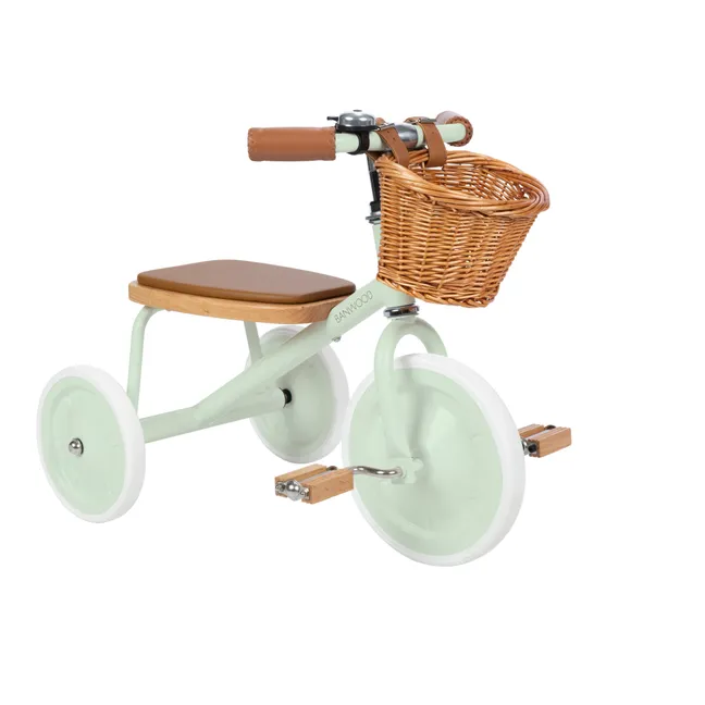 Metal and Wood Tricycle | Mint Green
