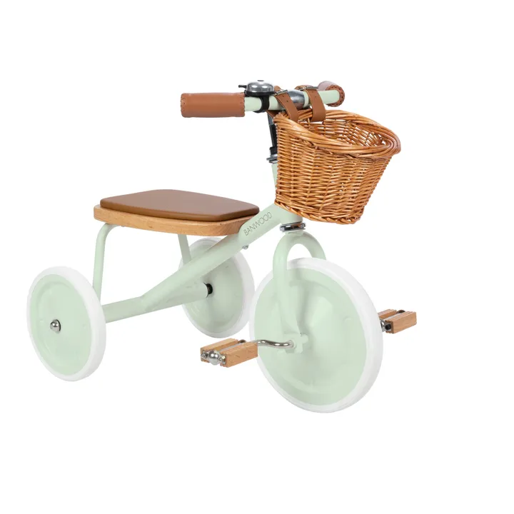 Tricycle en métal et bois | Vert Menthe- Image produit n°2