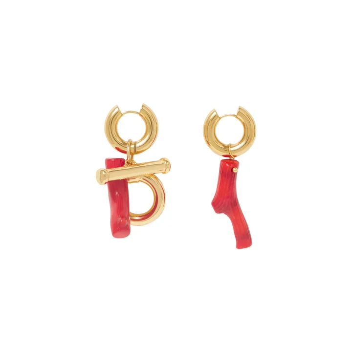 Coral Earrings | Red- Product image n°0