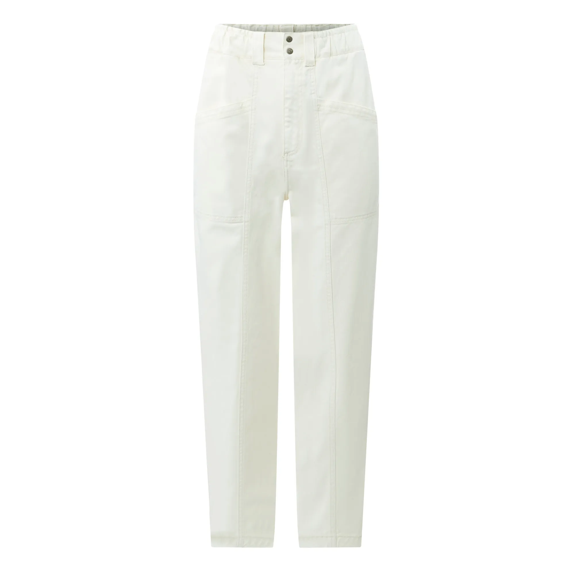 Alma Deia Off White Paper Bag Trousers