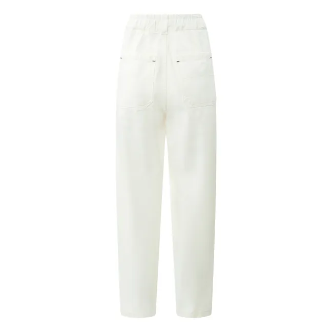 Pantalon Paper Bag - Mary | Blanc cassé