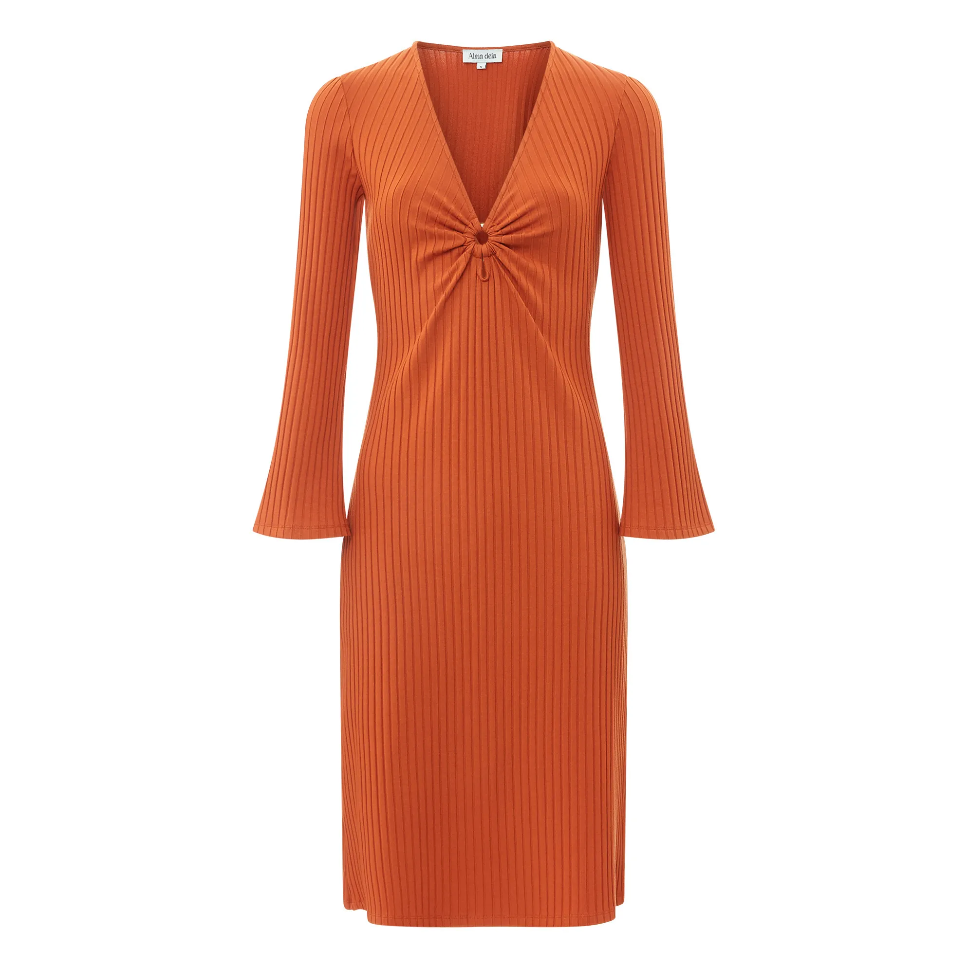 Alma Deia Terre De Soleil Ribbed Jersey Ring Dress