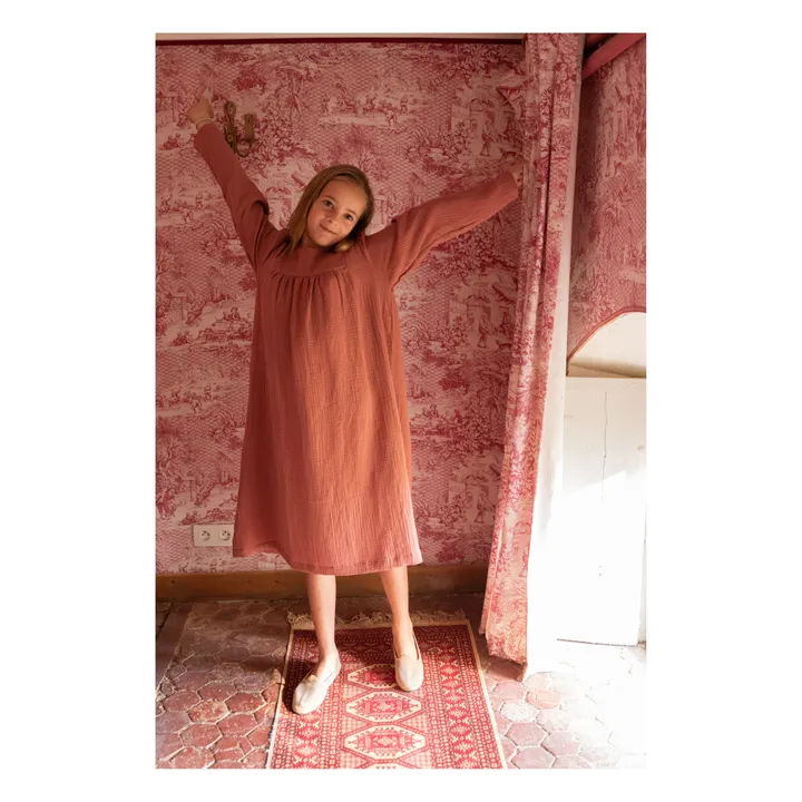 Felicite Double Muslin Nightgown | Pink- Product image n°1