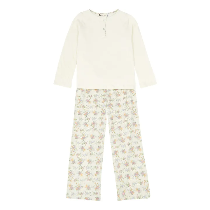 Pyjama Quattro Blumen | Seidenfarben- Produktbild Nr. 0