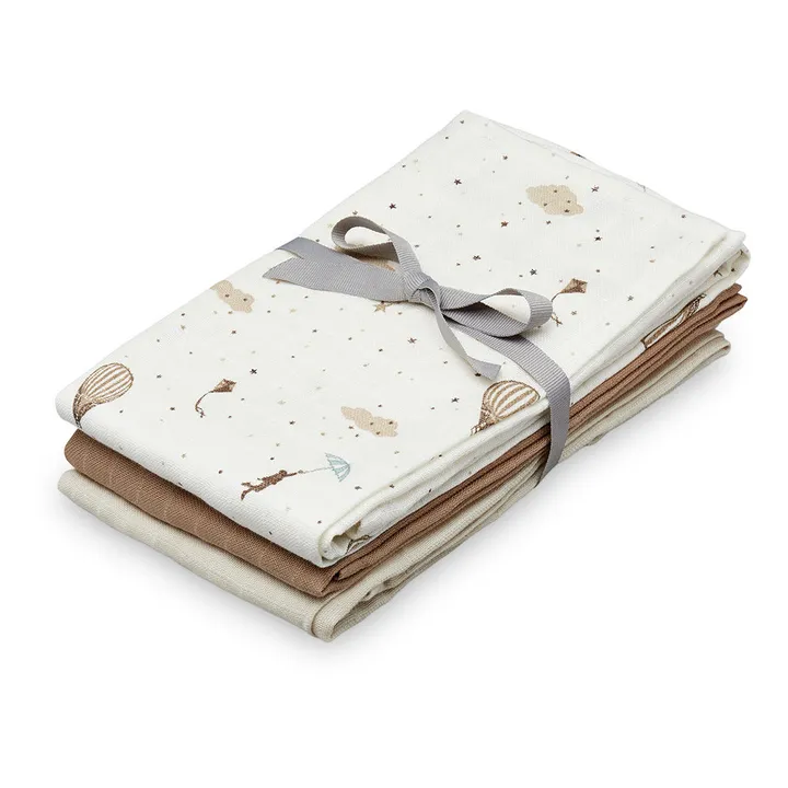 Cam Cam Copenhagen - Cam Cam - Lange Dreamland en mousseline de coton bio - set de 3
