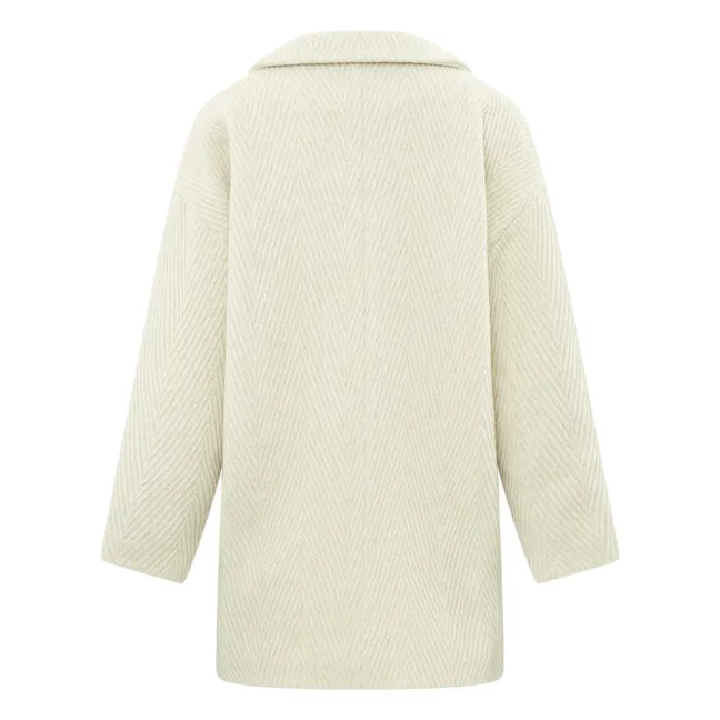 Abrigo corto Lana reciclada | Crudo