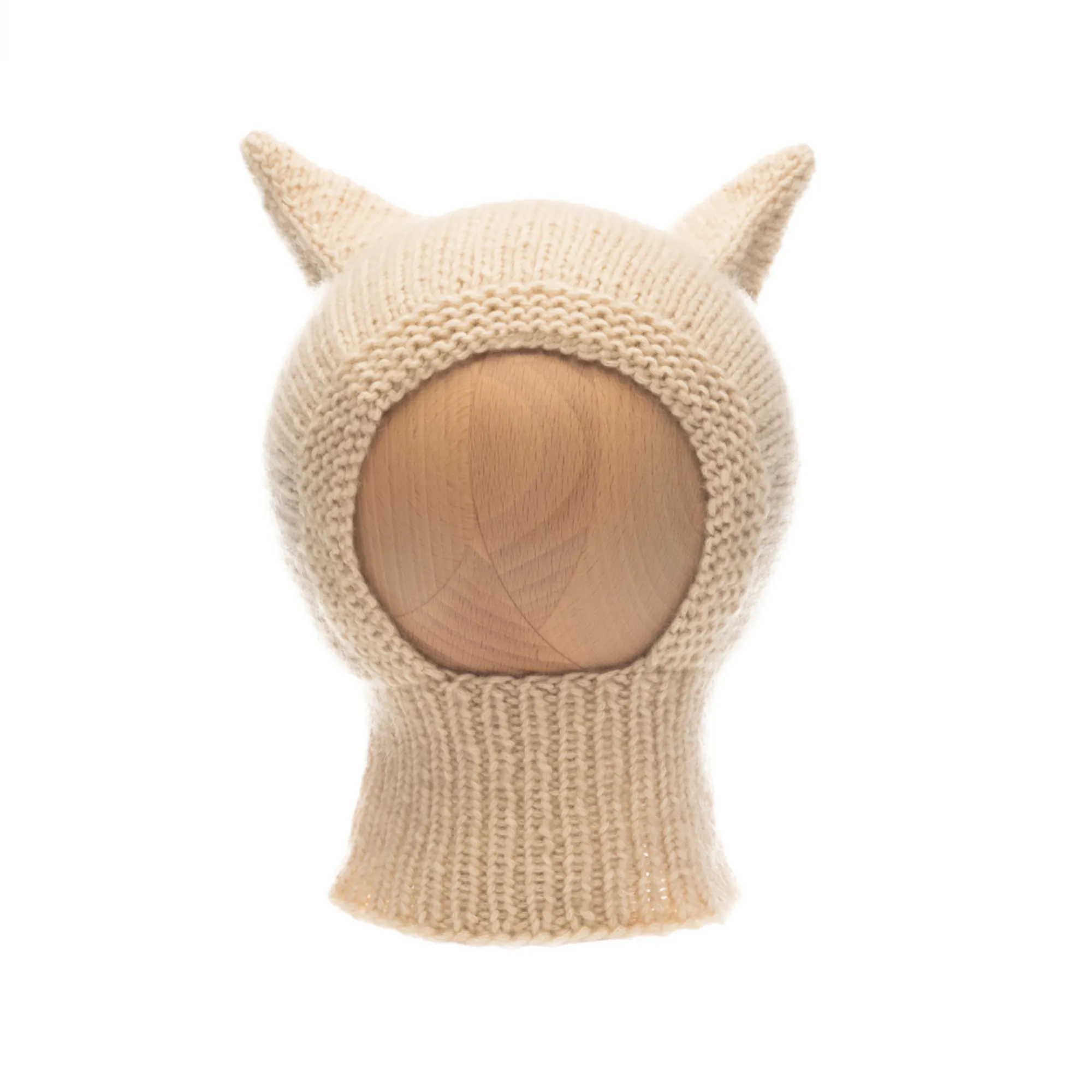 Bambolina - Hand-Knitted Balaclava - Ecru | Smallable