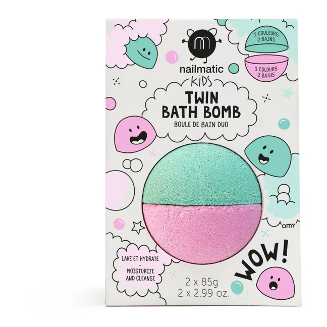 Bomba da bagno duo rosa & verde, modello: Lagon