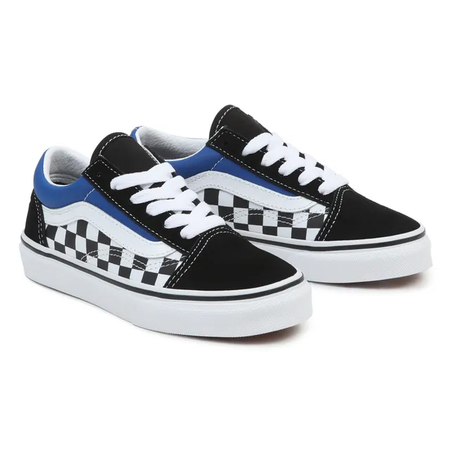 Old Skool Checkered Lace-Up Sneakers | Blue