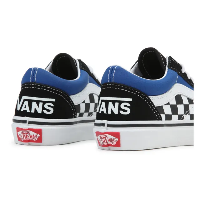 Old Skool Checkered Lace-Up Sneakers | Blue