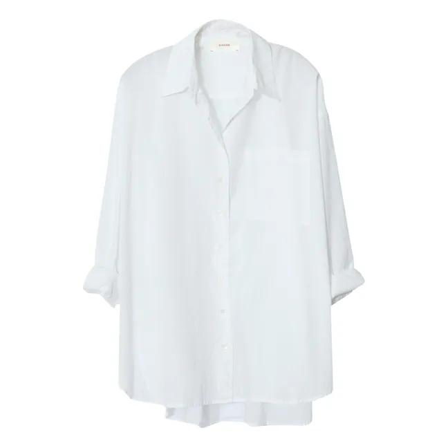 Camisa Sydney de popelina de algodón | Blanco