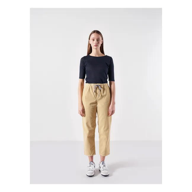 Pantalon Pizzy Velours Côtelé - Collection Femme -  | Jaune pâle