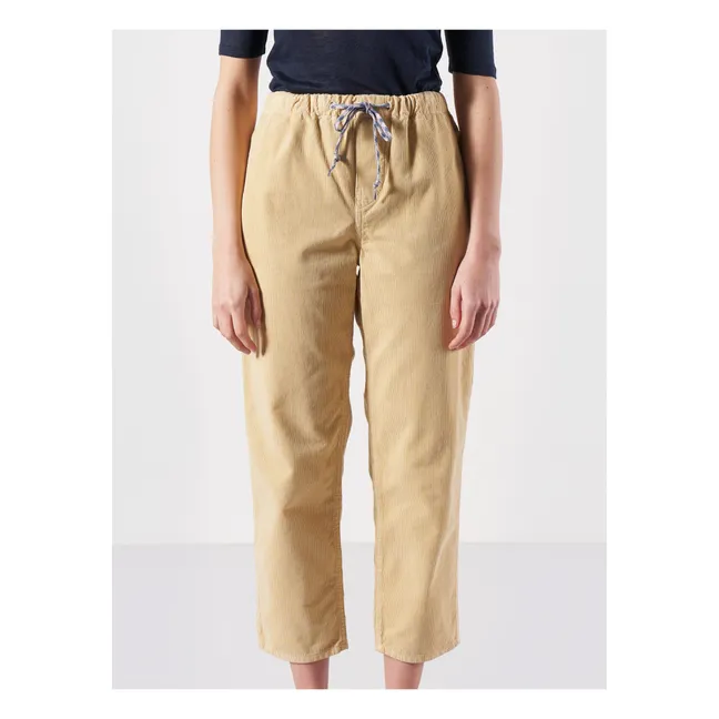 Pantalon Pizzy Velours Côtelé - Collection Femme -  | Jaune pâle