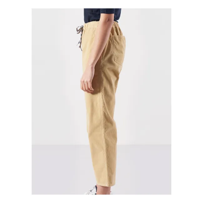 Pantalon Pizzy Velours Côtelé - Collection Femme -  | Jaune pâle