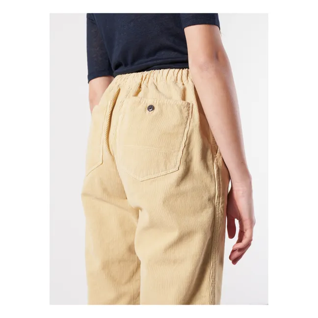 Pantalon Pizzy Velours Côtelé - Collection Femme -  | Jaune pâle