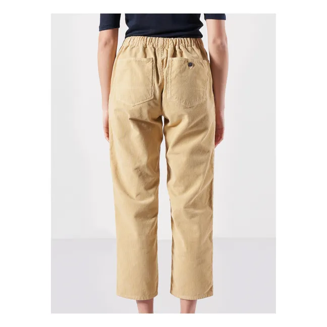 Pantalon Pizzy Velours Côtelé - Collection Femme -  | Jaune pâle