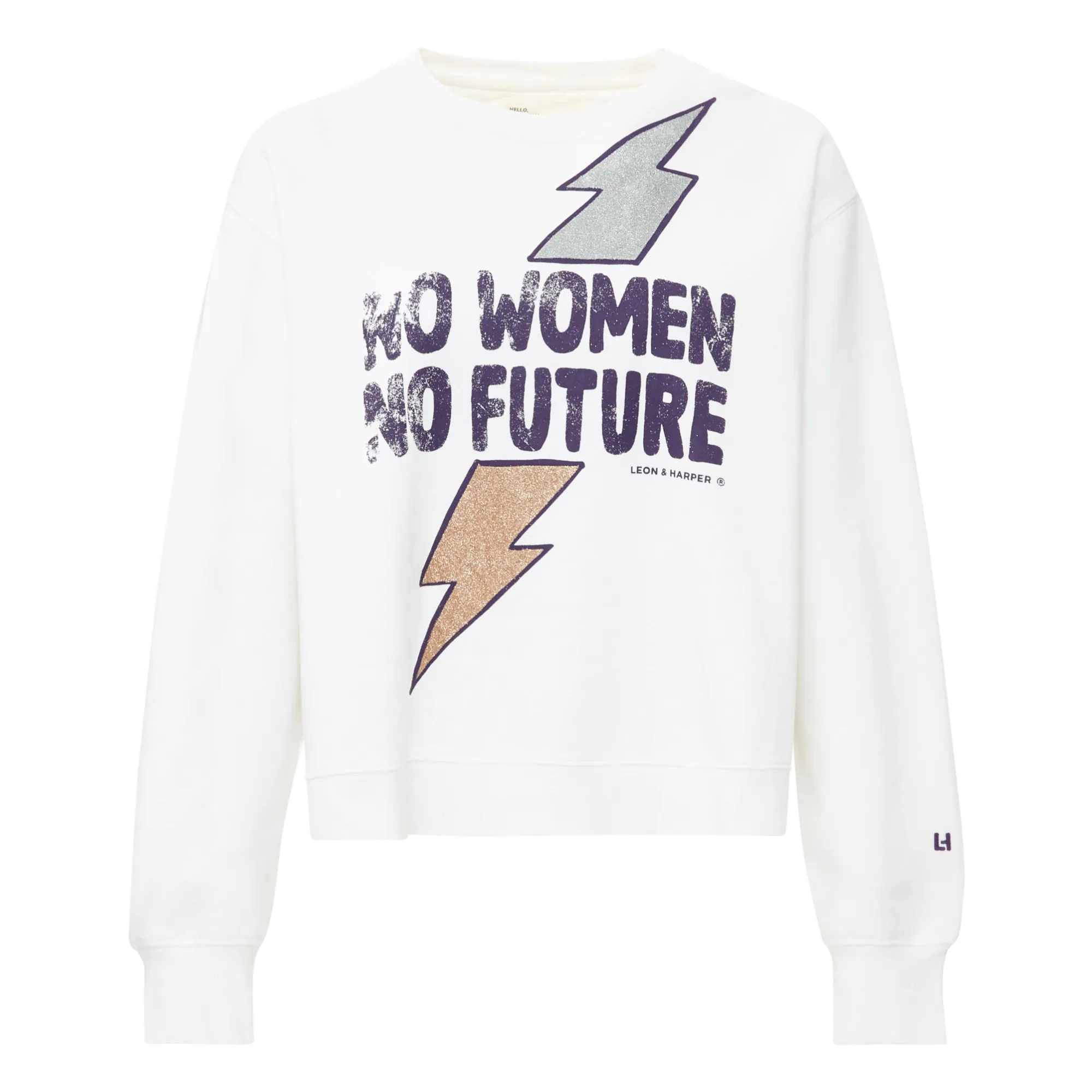 Leon Harper Sweat Sortie No Coton Bio Blanc Smallable