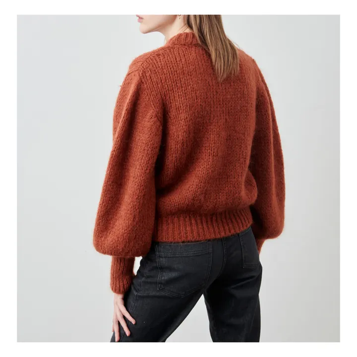 Mairena Alapaga e maglione in mohair | Rosso mattone- Immagine del prodotto n°4