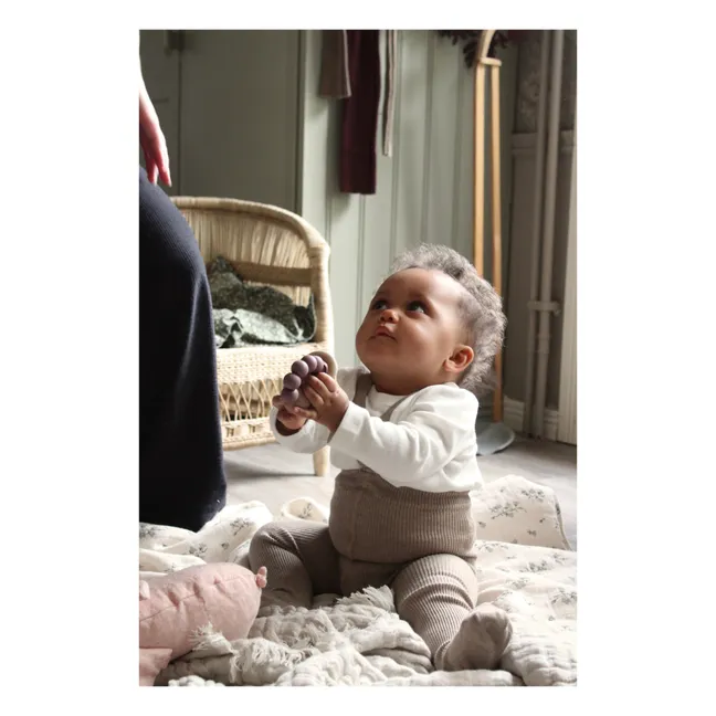 Strumpfhose mit Trägern aus Bio-Baumwolle | Beige