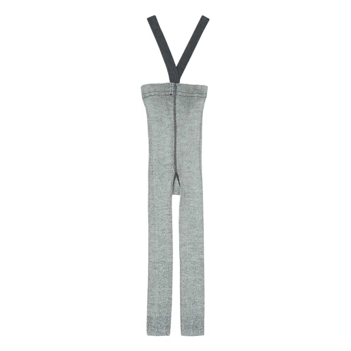 Woollen Suspender Tights | Grey- Product image n°0