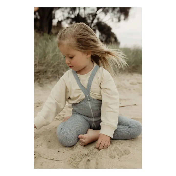 Leotardos con tirantes y sin pies Algodón orgánico | Azul- Imagen del producto n°1