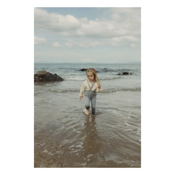 Leotardos con tirantes y sin pies Algodón orgánico | Azul- Imagen del producto n°2