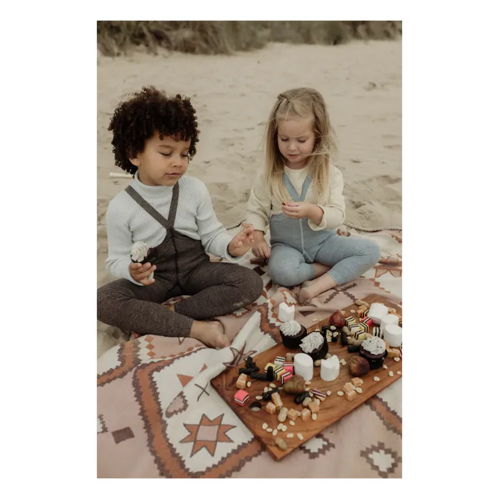 Leotardos con tirantes y sin pies Algodón orgánico | Azul- Imagen del producto n°3