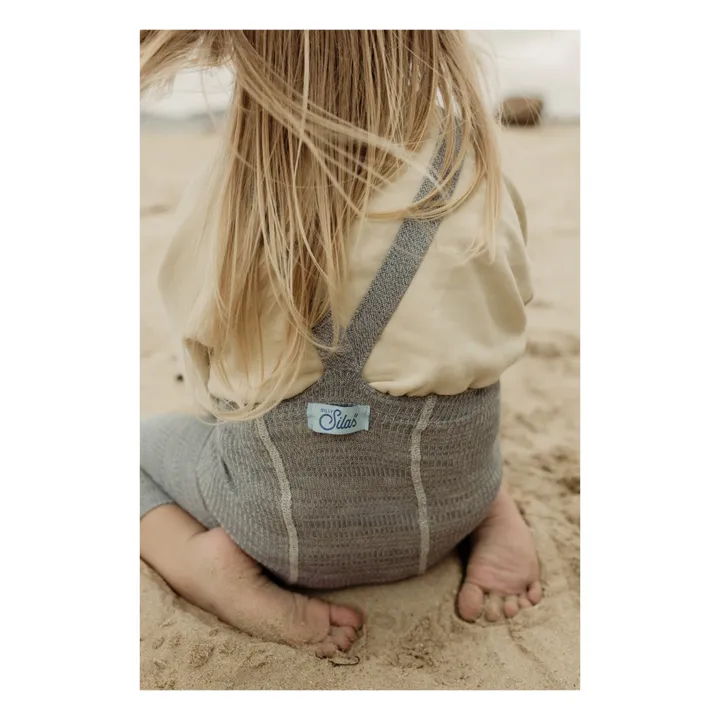 Leotardos con tirantes y sin pies Algodón orgánico | Azul- Imagen del producto n°4